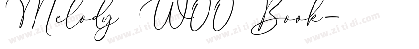Melody W00 Book字体转换